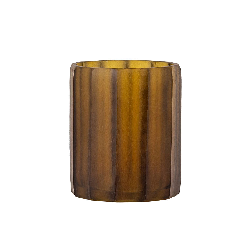 Eloise Amber Glass Votive - Two Sizes