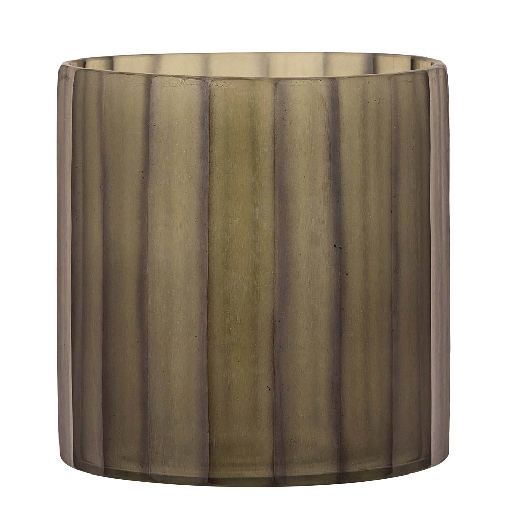 Eloise Olive Grey Glass Votive - Two Sizes