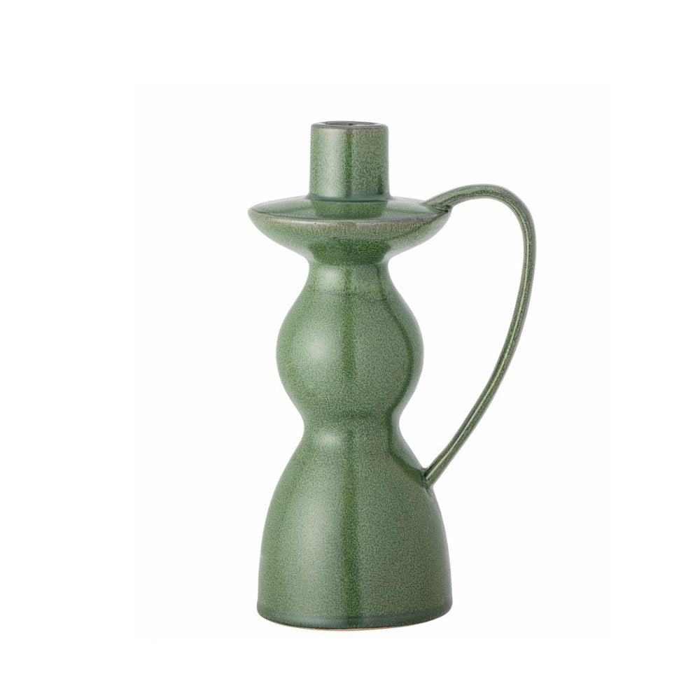 Fija Green Stoneware Candle Holder