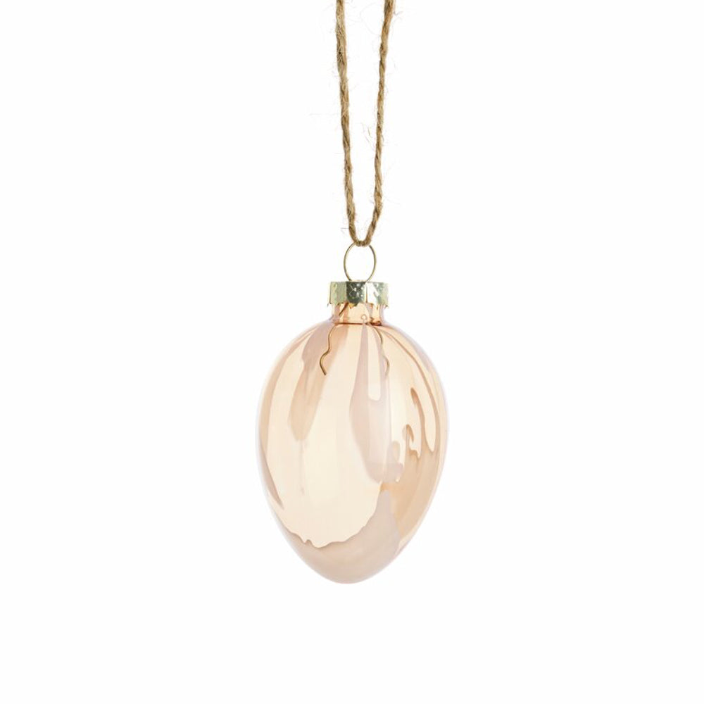 Flomina Decorative Glass Egg, Rose