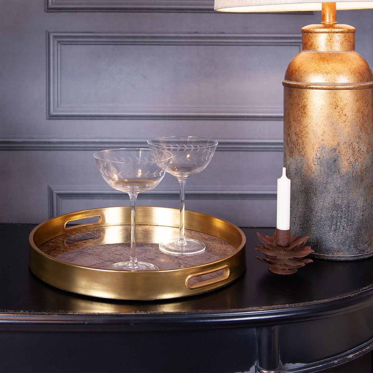 Garland Leaf Martini Glass