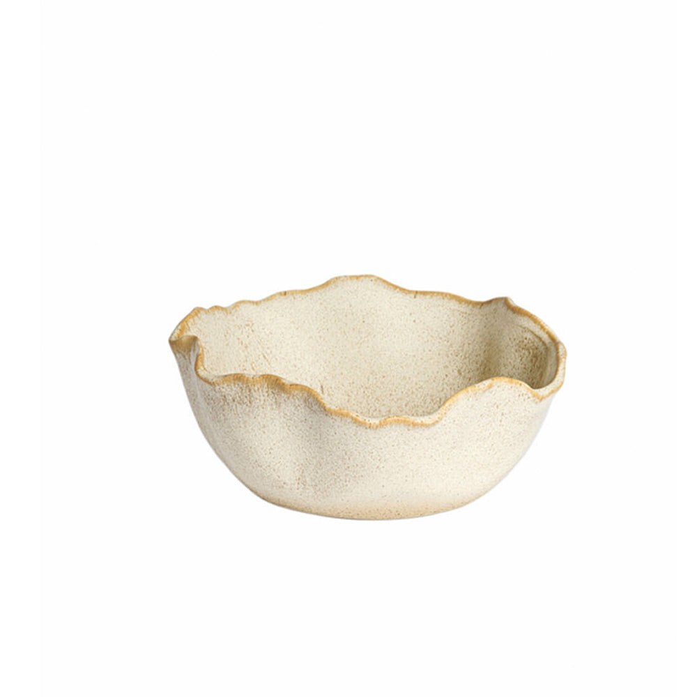 Gaspar Ceramic Dish In Cream and Antique Rust - Two Sizes