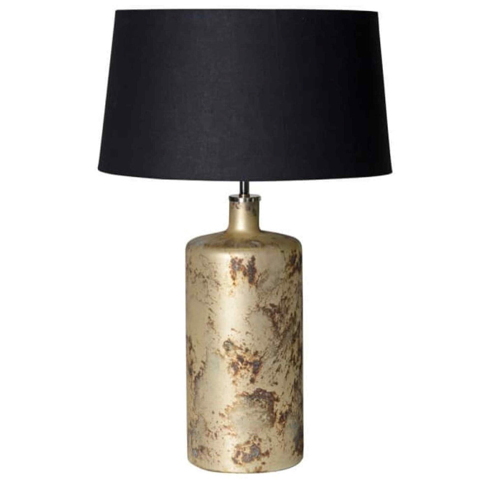Gold Glass Table Lamp with Shade