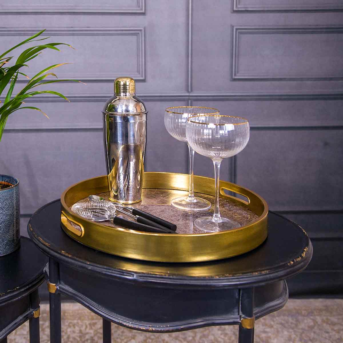 Gold Rimmed Champagne Glasses