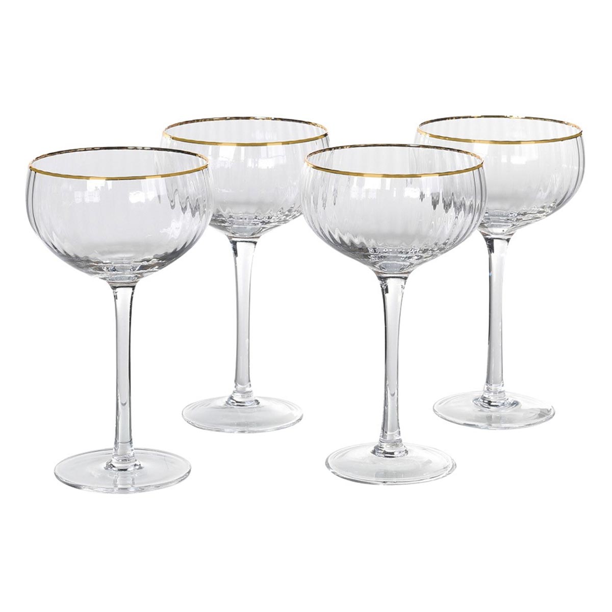 Gold Rimmed Champagne Glasses