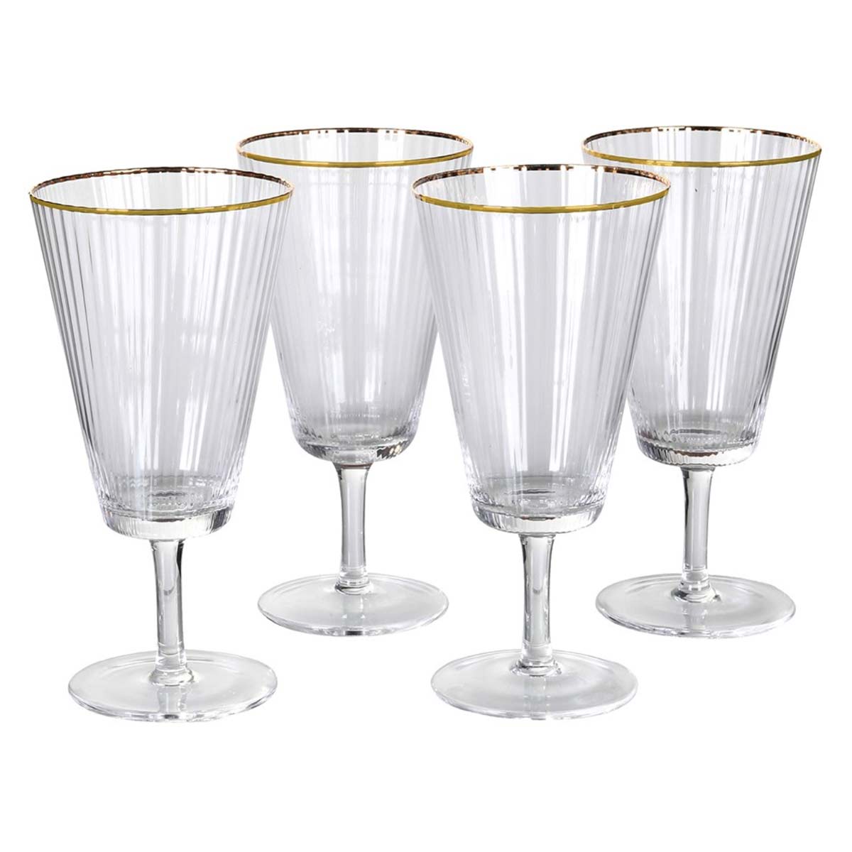 Gold Rimmed Red Wine Glasses