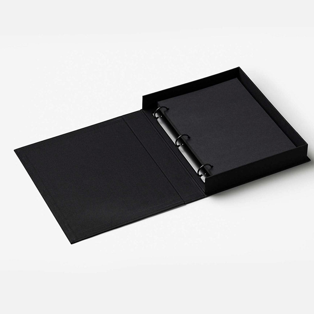 Black Good Times ring-bound photo album on a white background