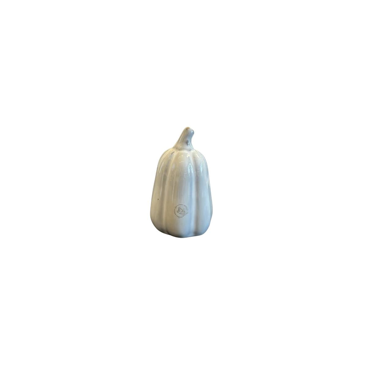 Hallia Decorative Off White Ceramic Gourd on a white background