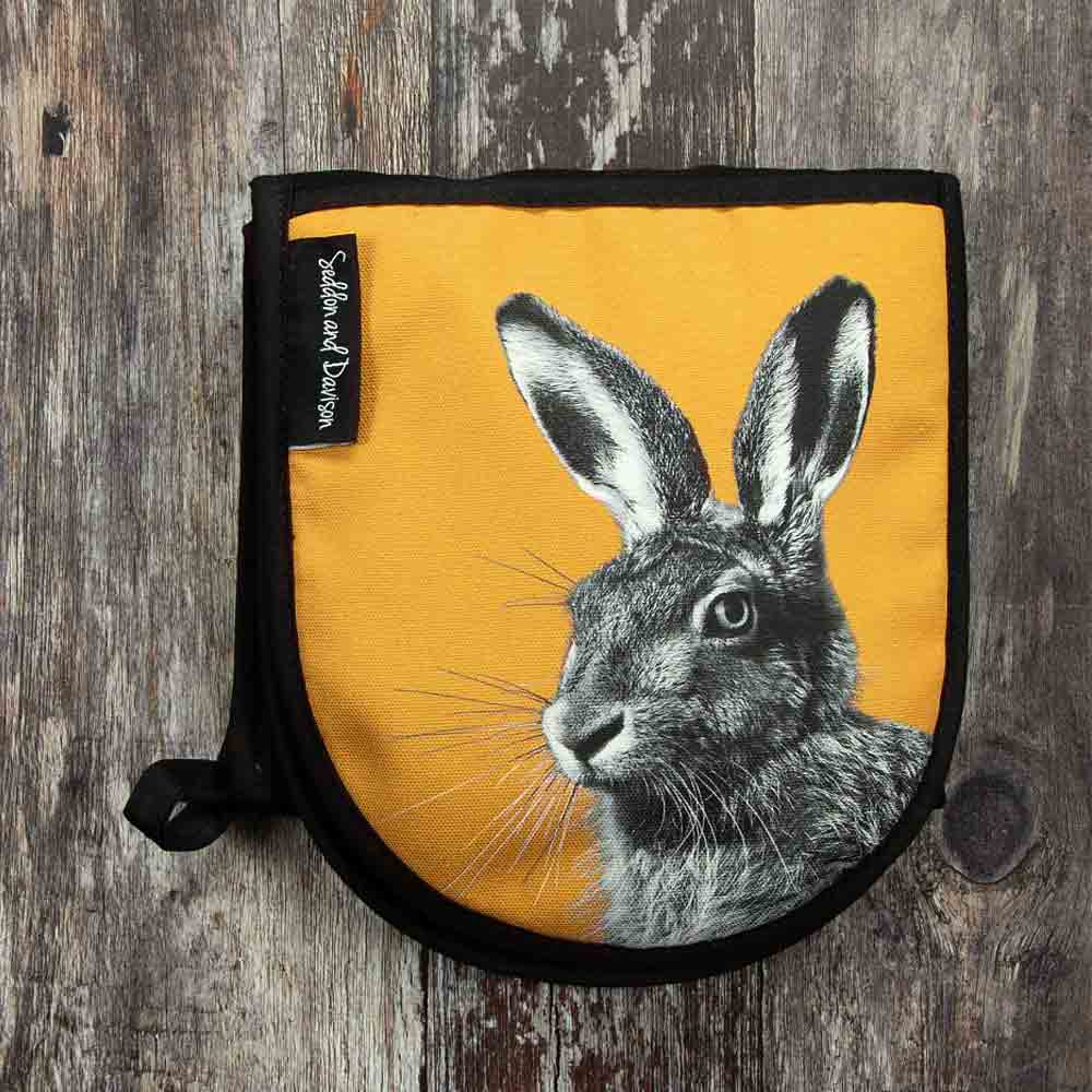 Hare Oven Gloves - Ochre