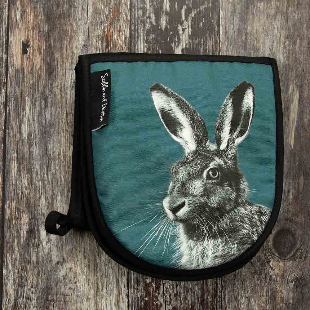 Hare Oven Gloves - Teal Green