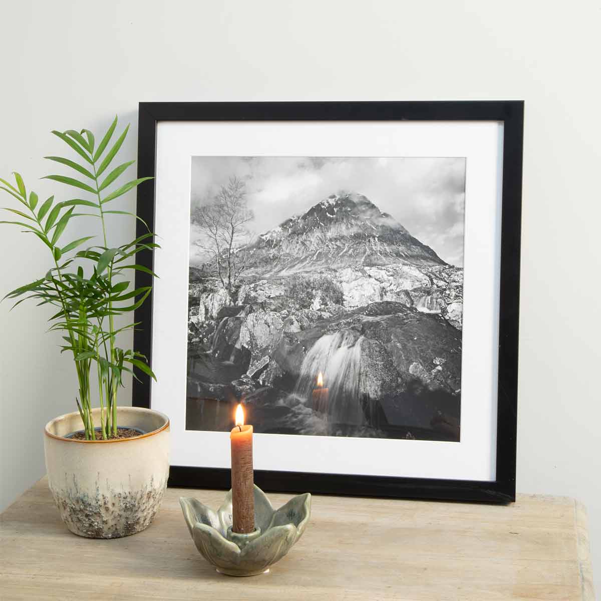 Helle Green Melange Candlestick