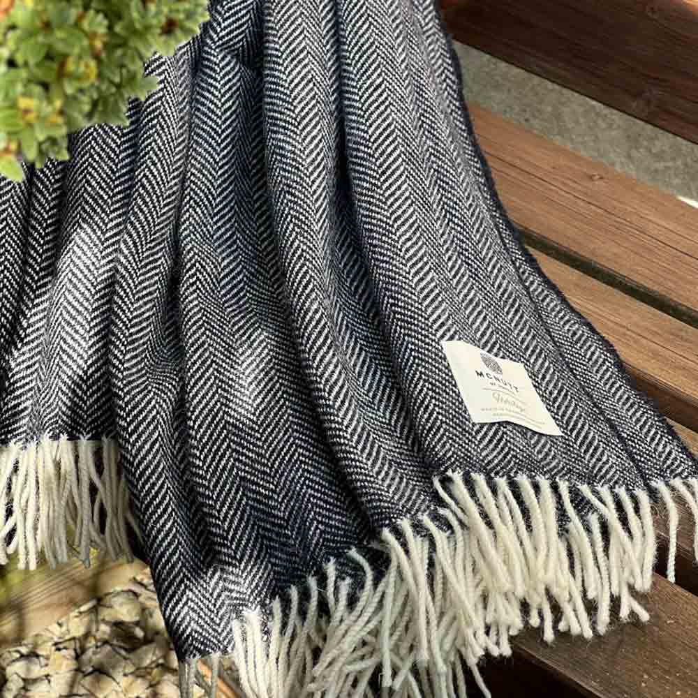 Heritage Midnight - Pure Wool Throw - McNutt of Donegal