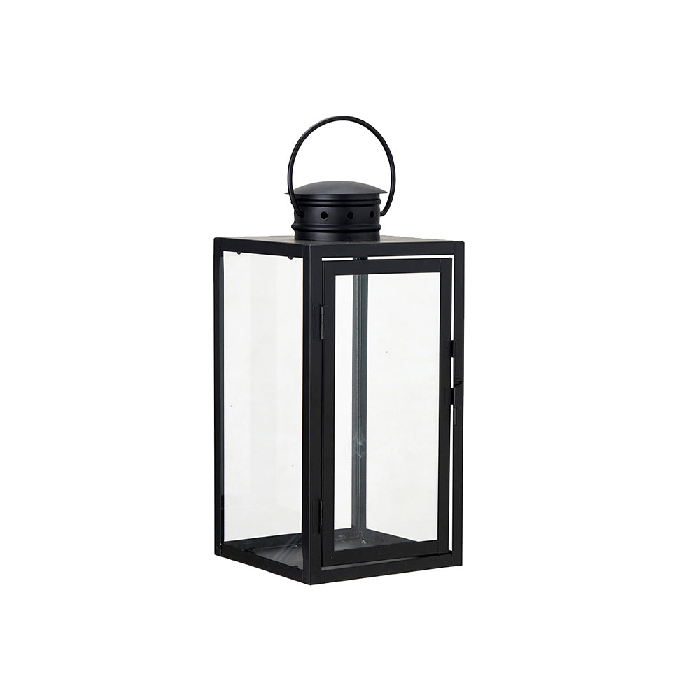 Holly Black Metal Lantern - Small