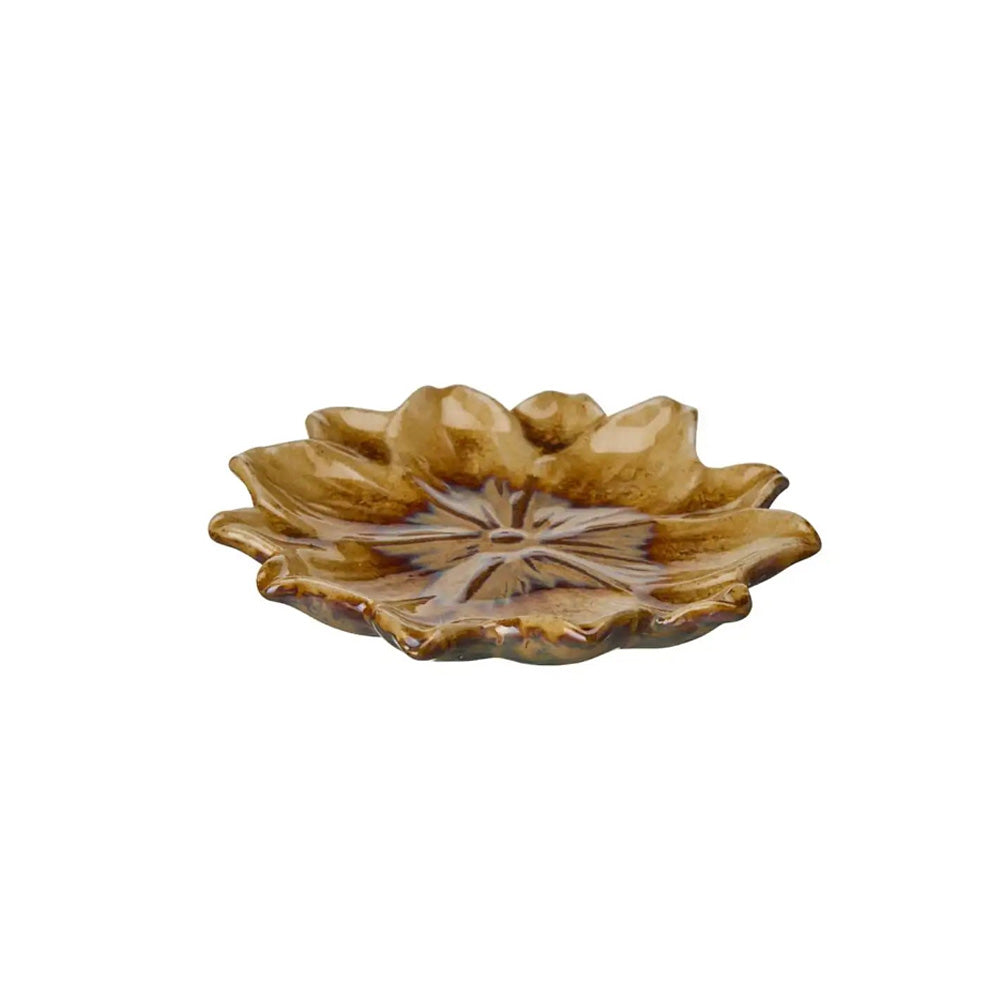 Jannike Ceramic Plate in Amber - Set of Two