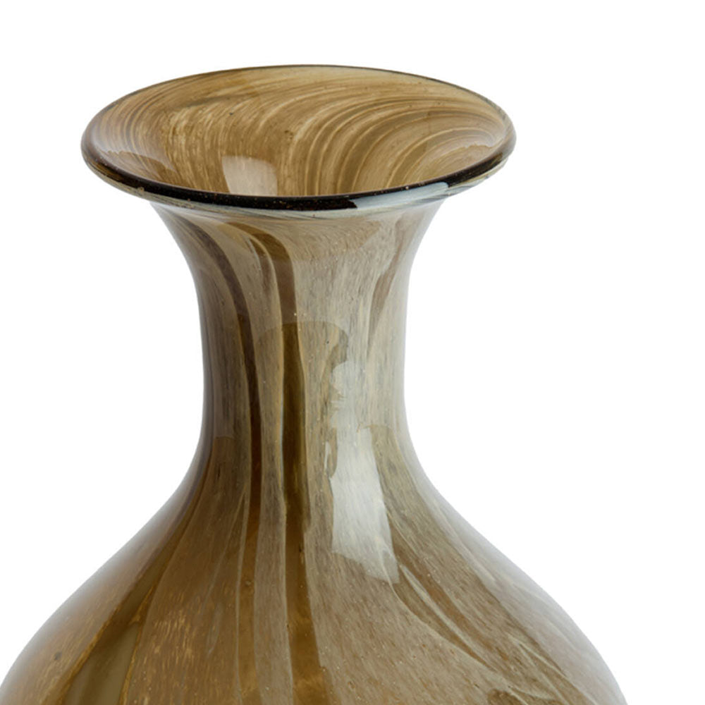 Jorven Glass Vase in Olive and Taupe