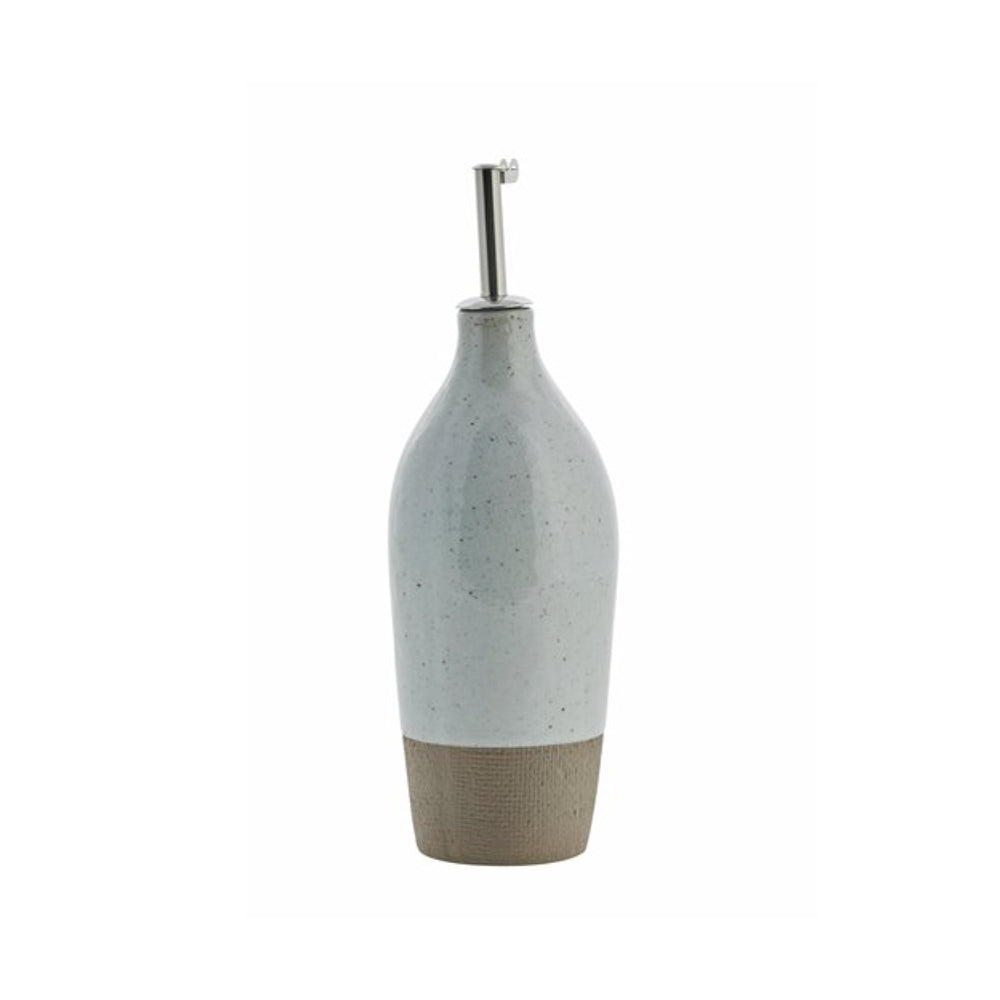 Large Joselinne Oil Bottle in Brown and Grey with a textured design on a white background