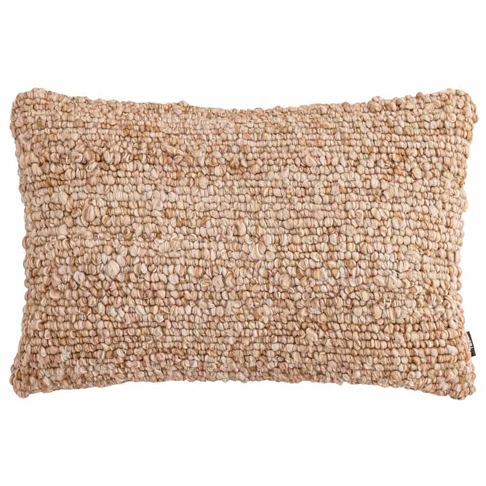 Kiella Caramel Textured Cushion - Oblong