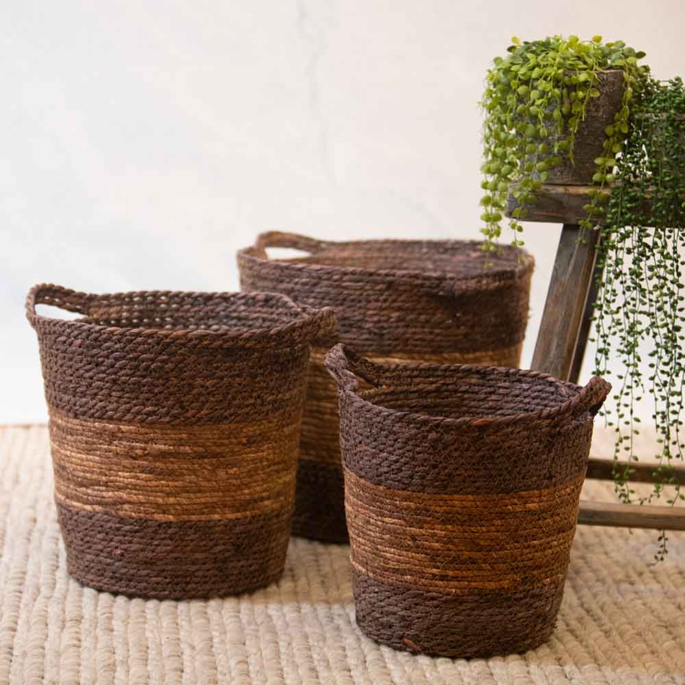 Kilkee Woven Basket – Brown and Terracotta