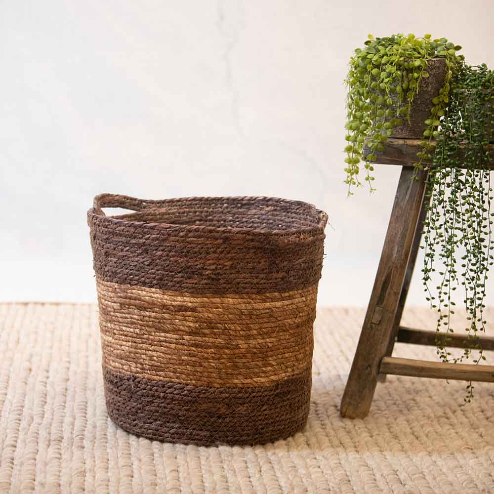 Kilkee Woven Basket – Brown and Terracotta