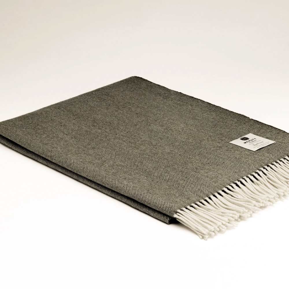 Landscape Herringbone - Merino Lambswool Throw - McNutt of Donegal