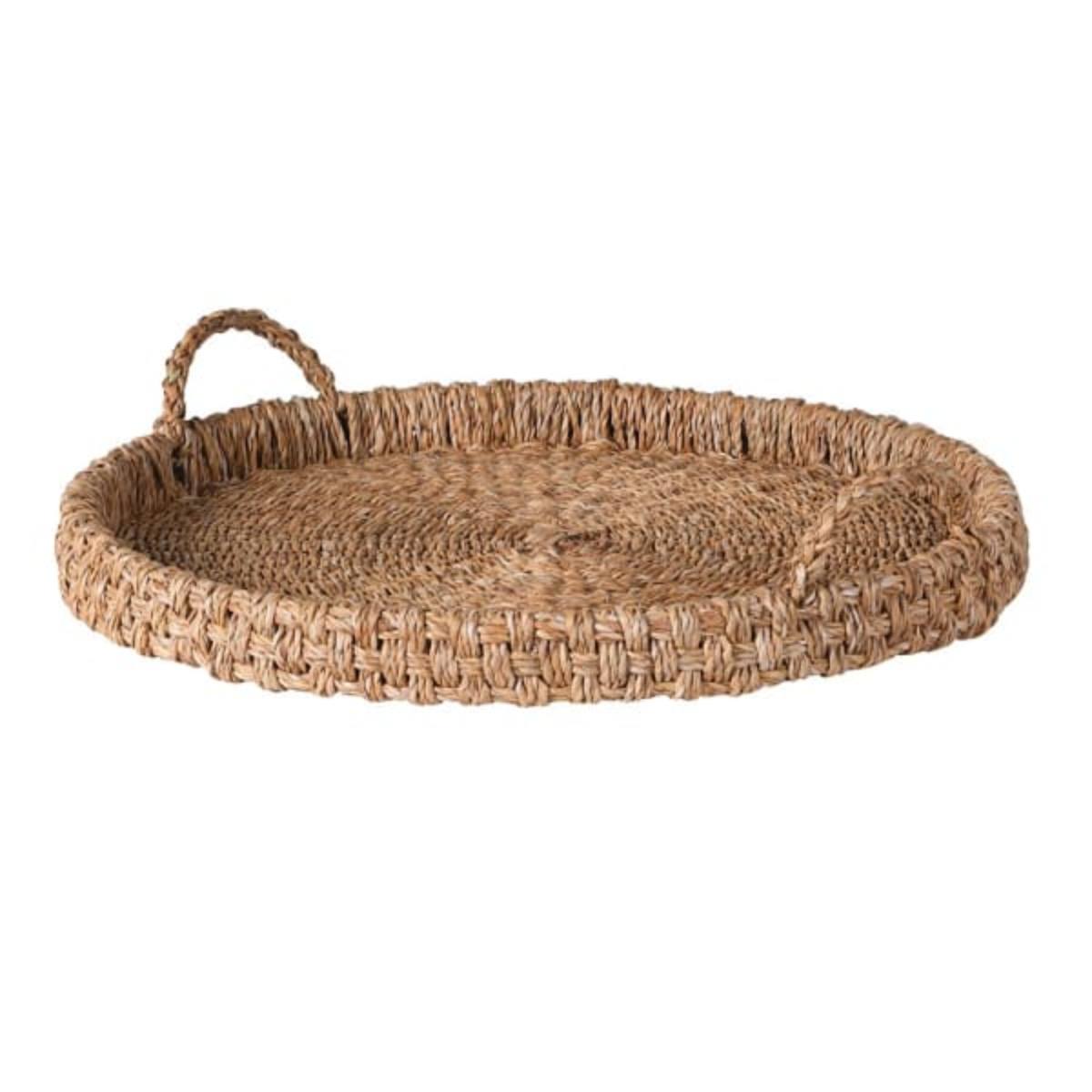 Large Seagrass Serving Tray on white background