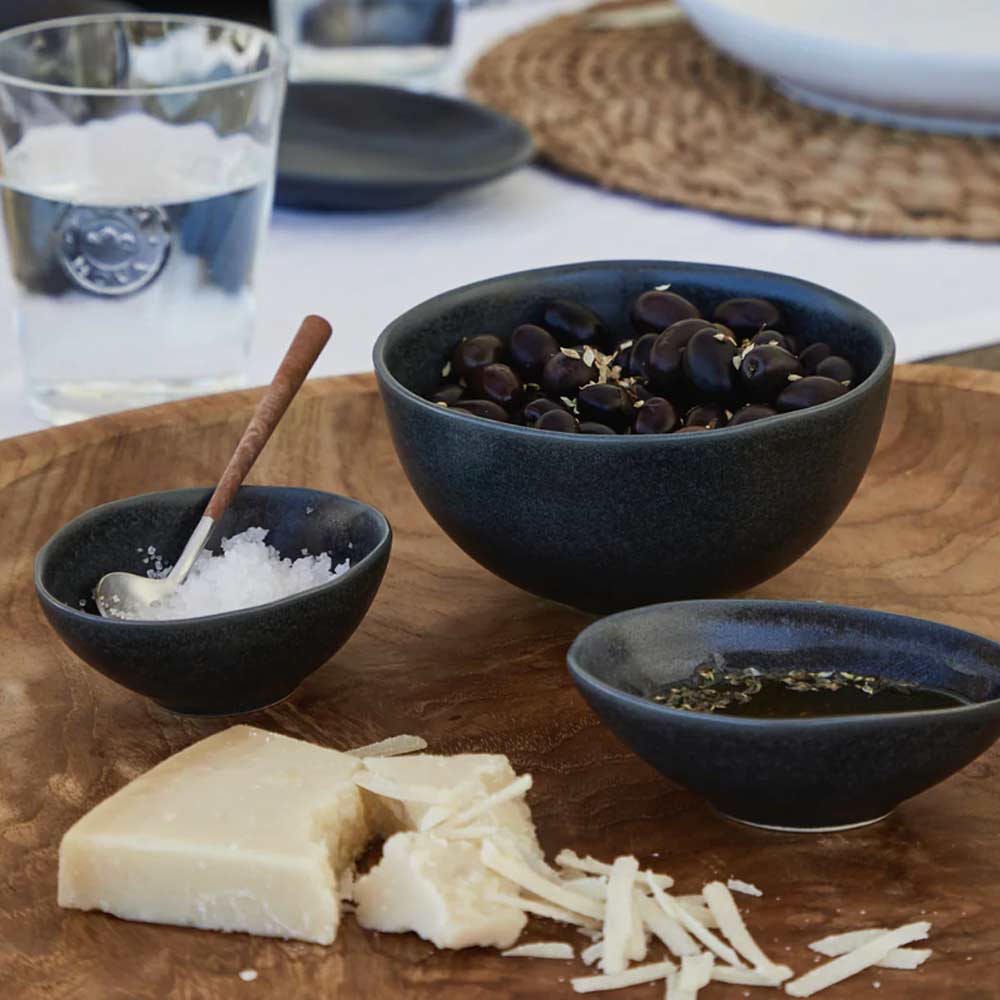 Livia Collection - Matt Black Oval Bowl