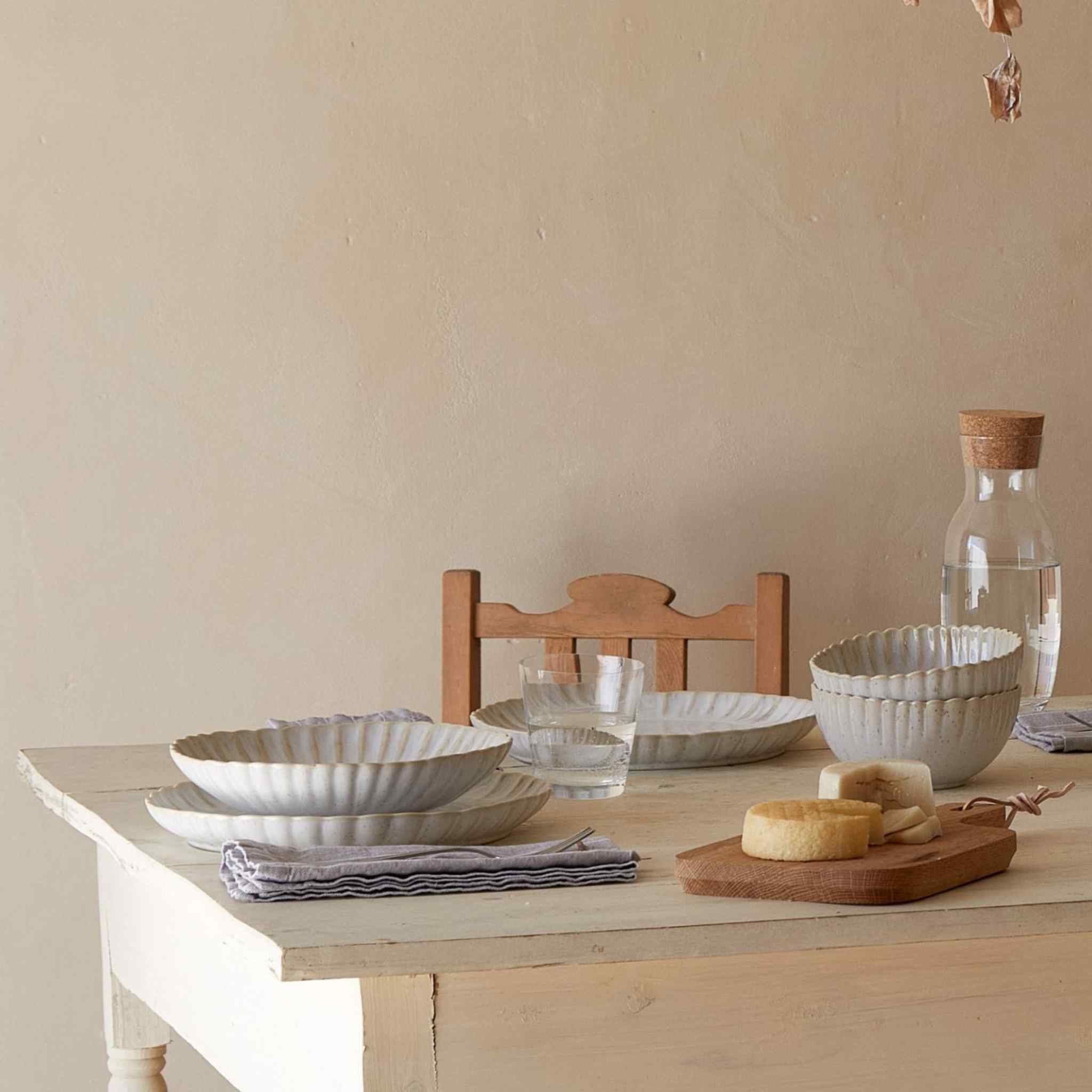 Mallorca Collection - Sand Beige Soup Bowl and Pasta Bowl