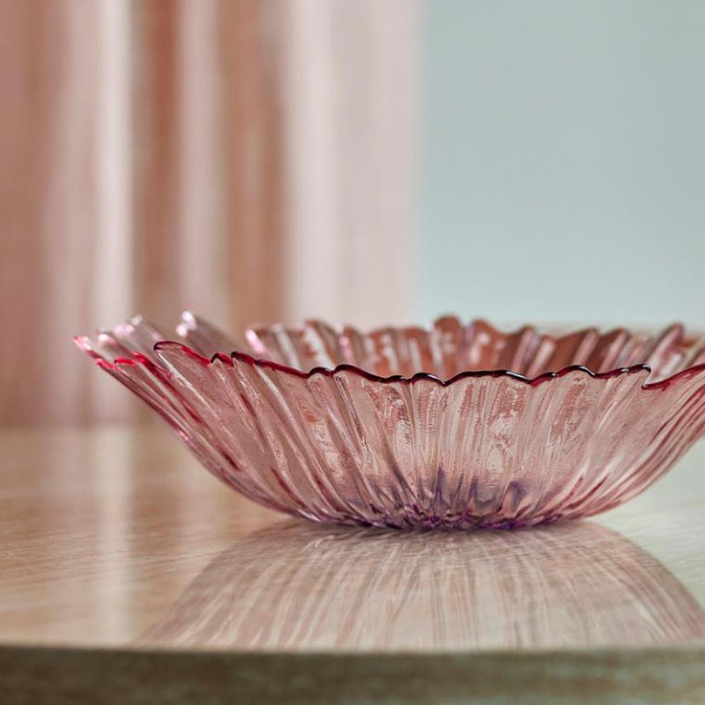 Mariko Decorative Glass Bowl - Rose