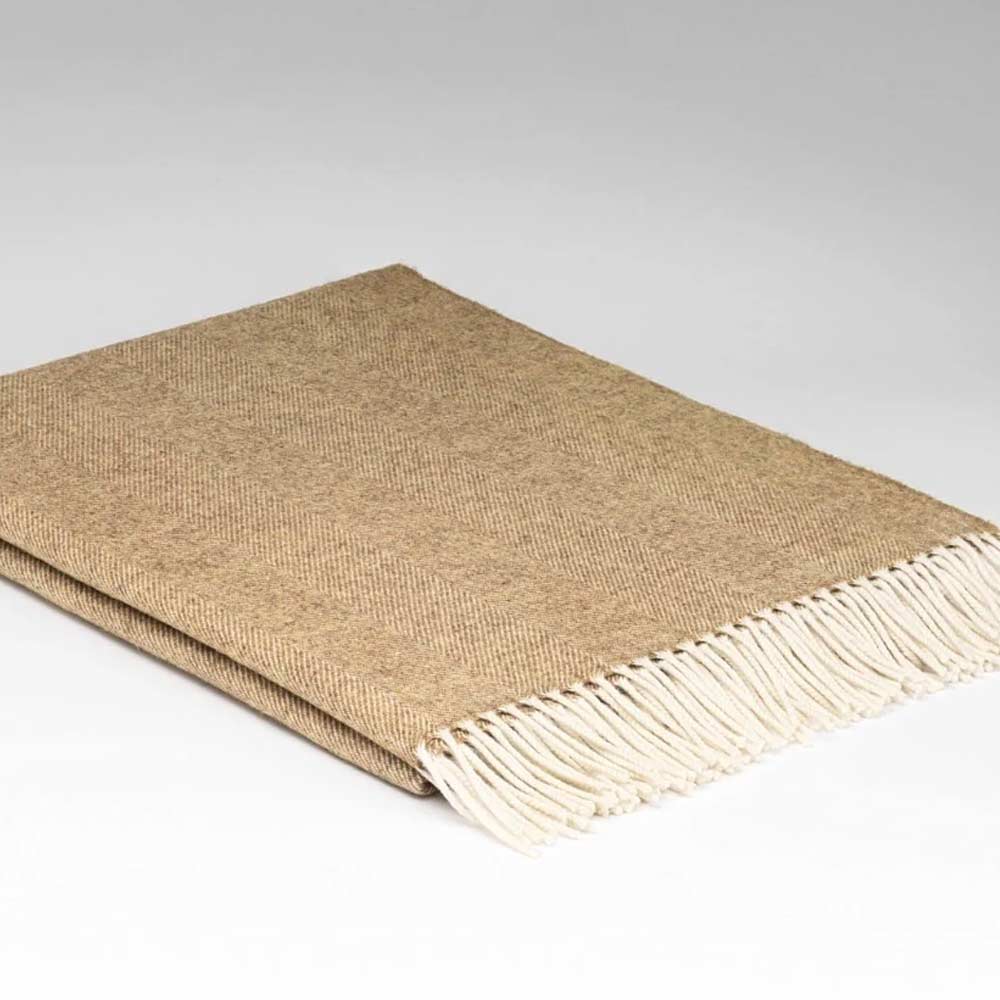 Merino Lambswool Throw - Mead Herringbone - McNutt of Donegal