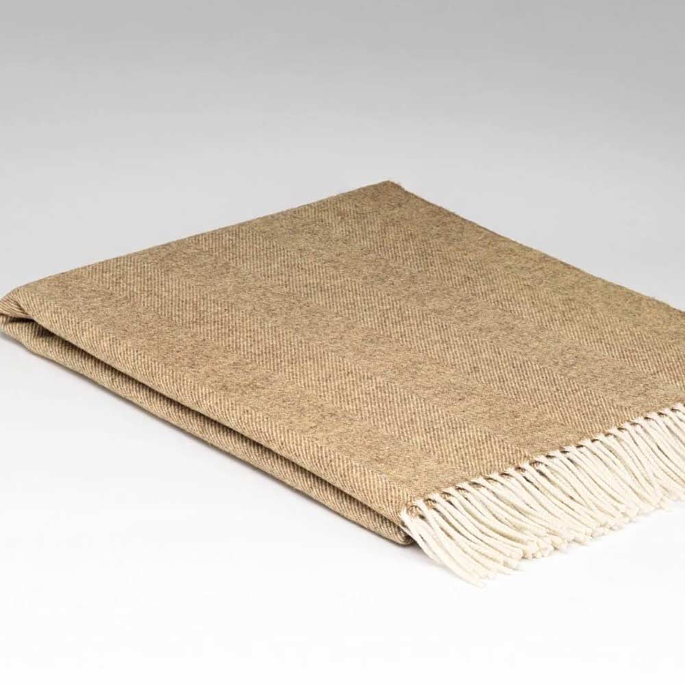 Merino Lambswool Throw - Mead Herringbone - McNutt of Donegal