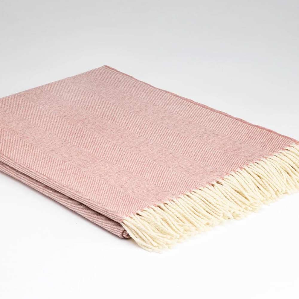 Merino Lambswool Throw - Rosebay Herringbone - McNutt of Donegal