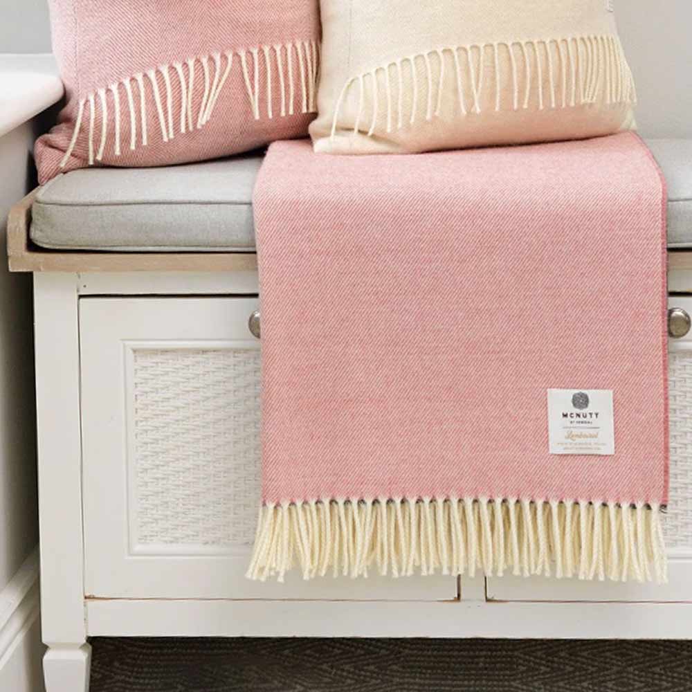 Merino Lambswool Throw - Rosebay Herringbone - McNutt of Donegal