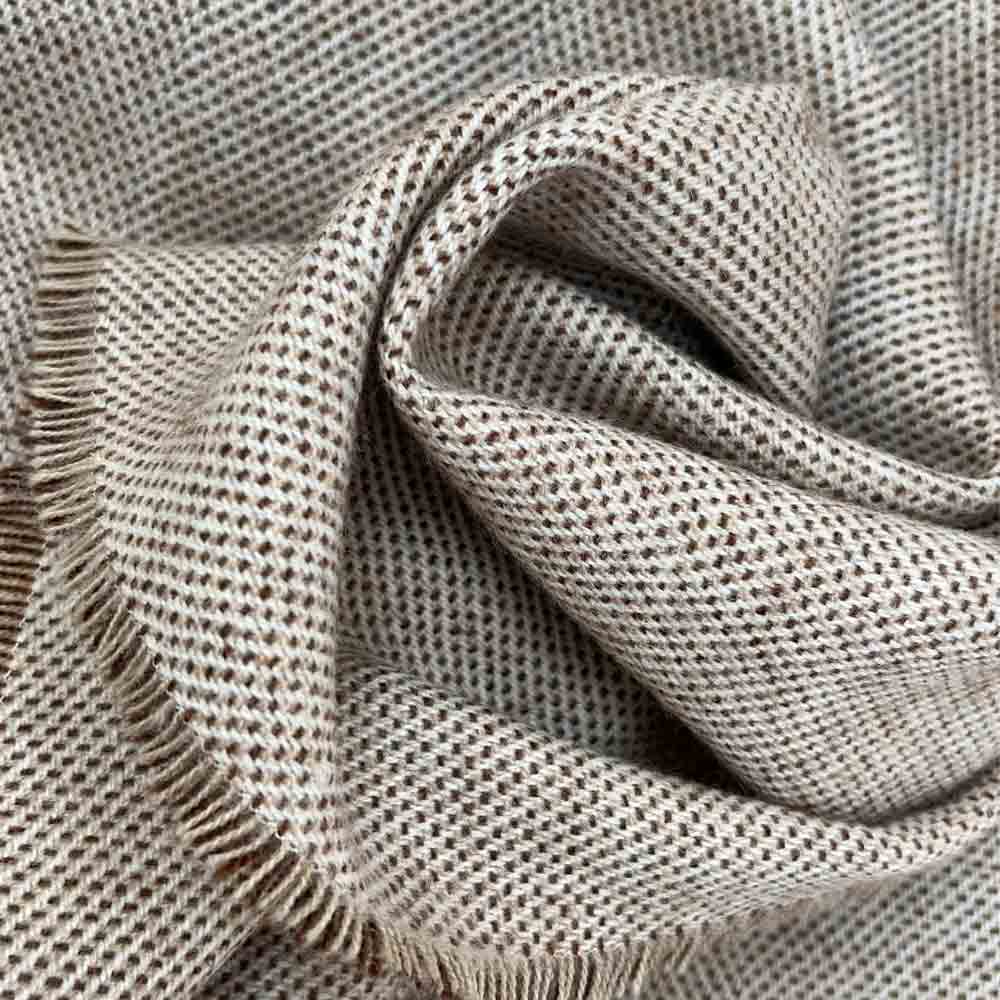 Merino Lambswool Throw - Spotted Butterscotch - McNutt of Donegal
