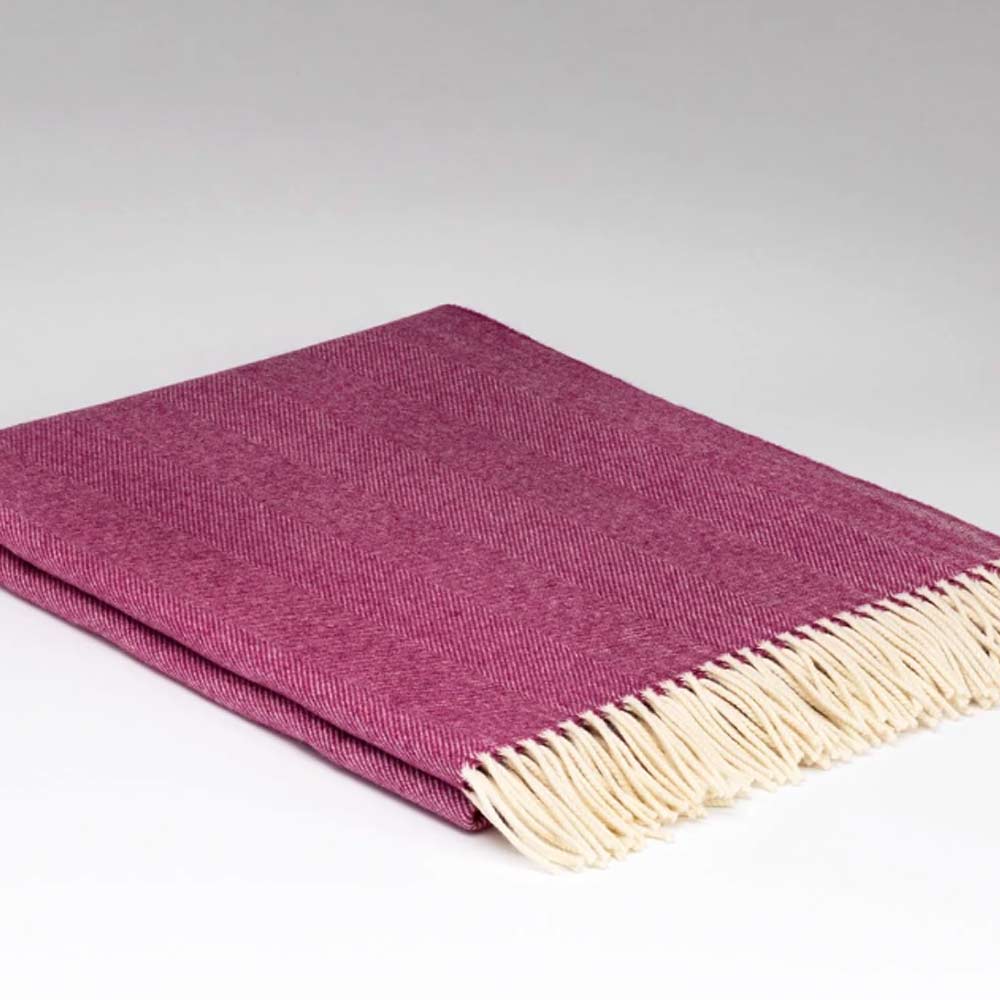 Merino Lambswool Throw - Topaz Herringbone - McNutt of Donegal
