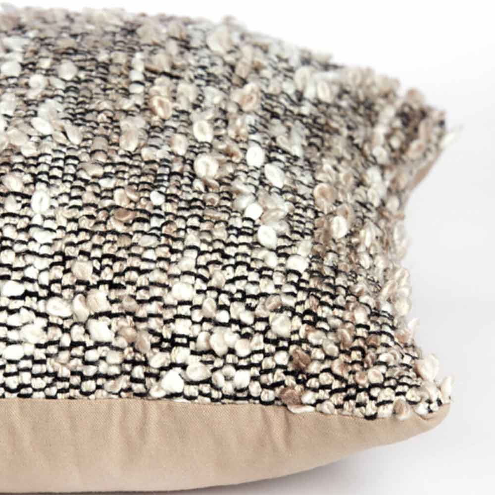 Mezoki Square Boucle Cushion in Brown