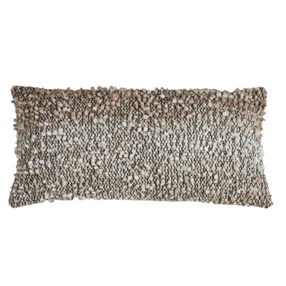 Mezoki Oblong Boucle Cushion in Brown