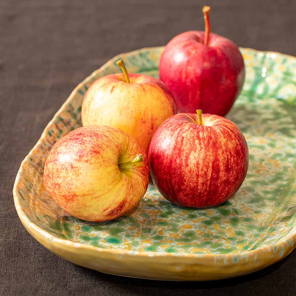 Milani Green Stoneware Serving Plate