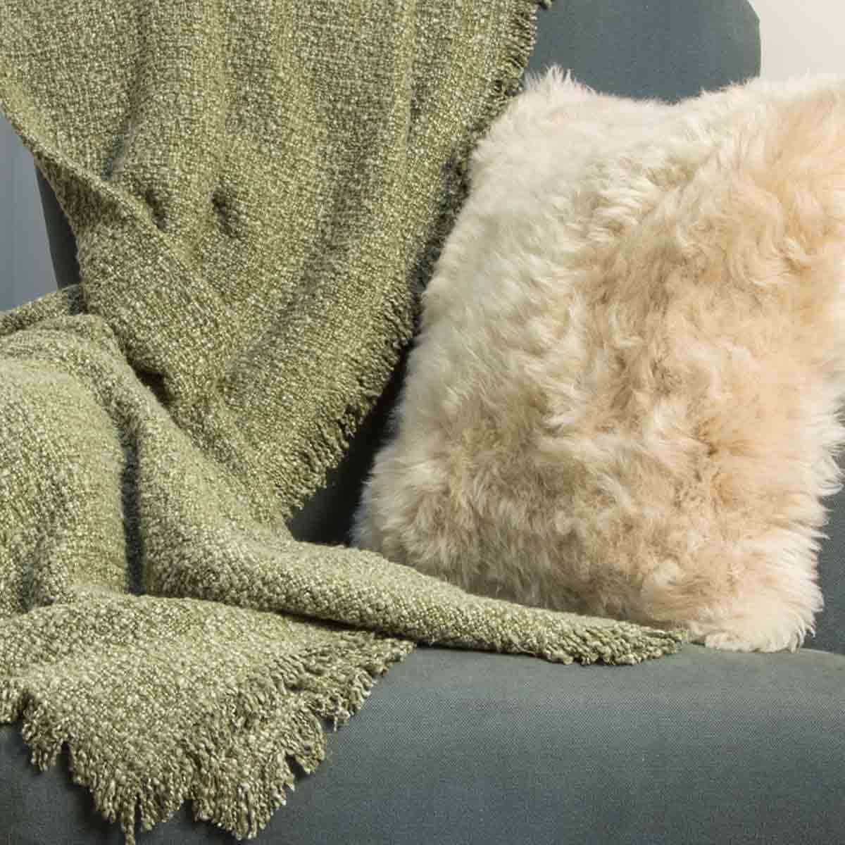 Miraso Cotton Throw - Green