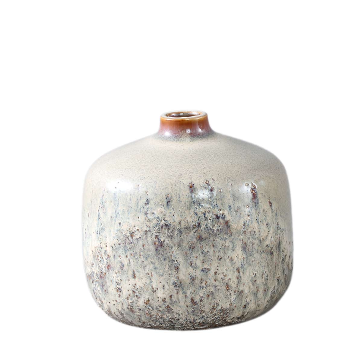 Nathaniel Cream Ombre Ceramic Vase - Short