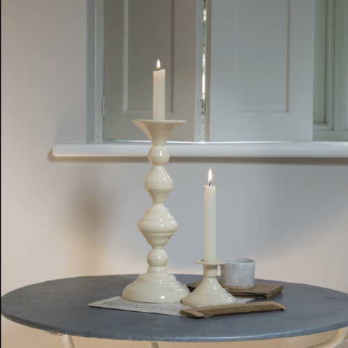Nogarola Candlestick - Enamel - Ivory