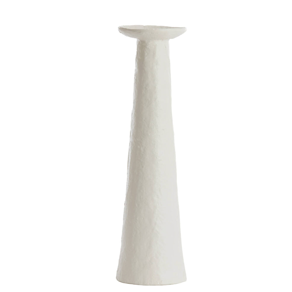 Ota Cream Pillar Candle Holder - Large on a white background