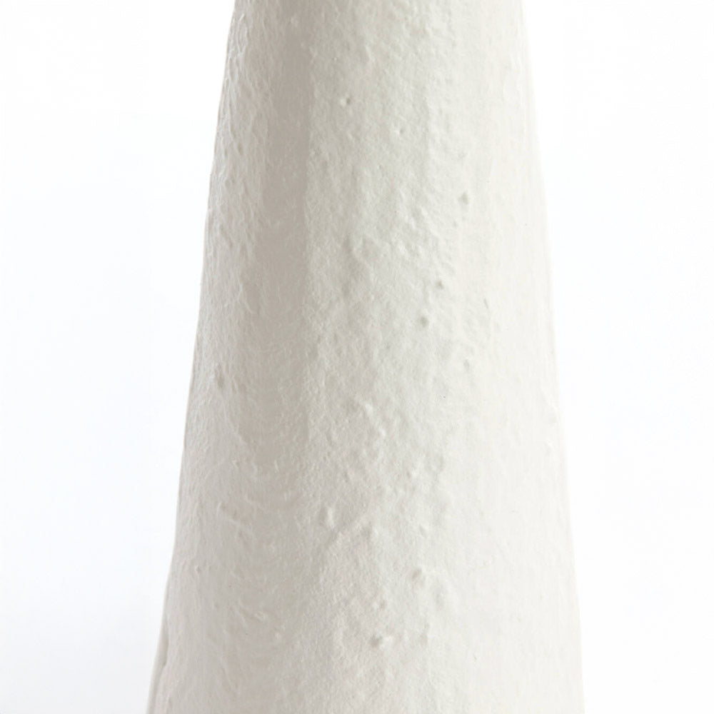 Ota Cream Pillar Candle Holder - Small close up of textured base on a white background