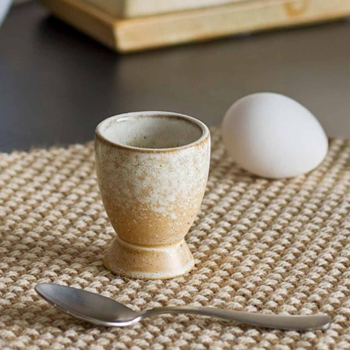 Paula Stoneware Egg Cup, Natural