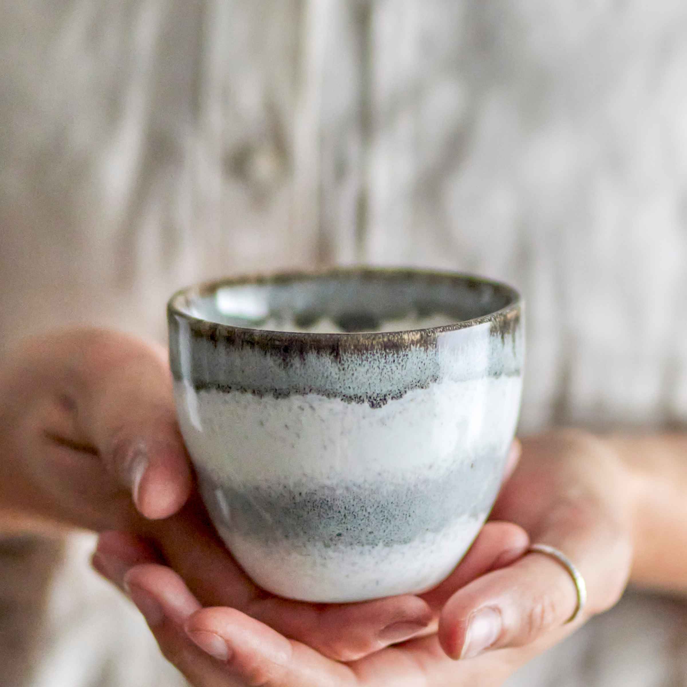 Paula Cup Grey Stoneware