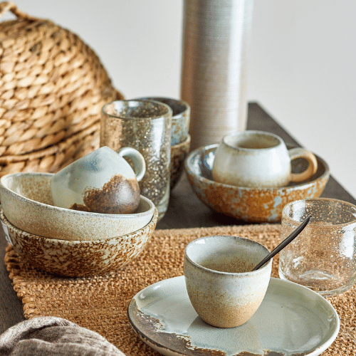 Paula Stoneware Bowls and Cups