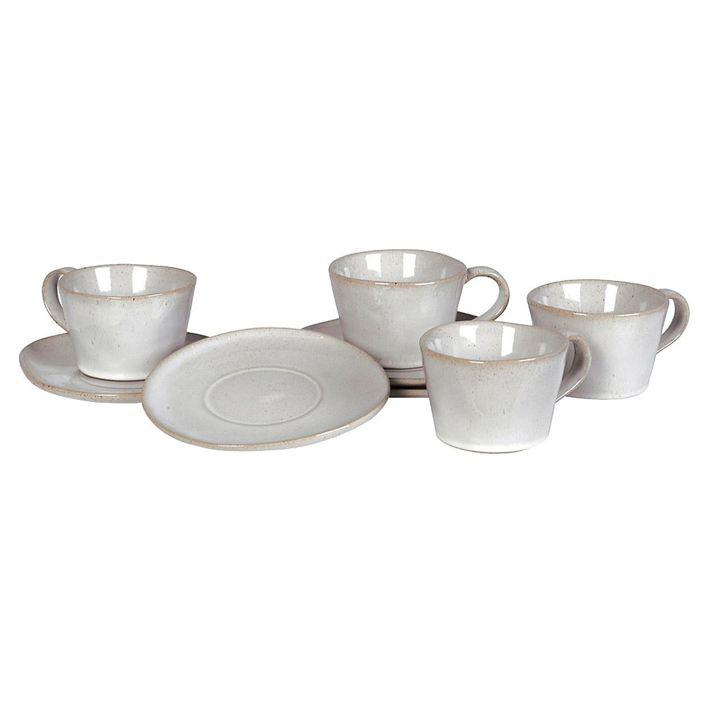 Paxos Cream Ceramic Mug and Saucer