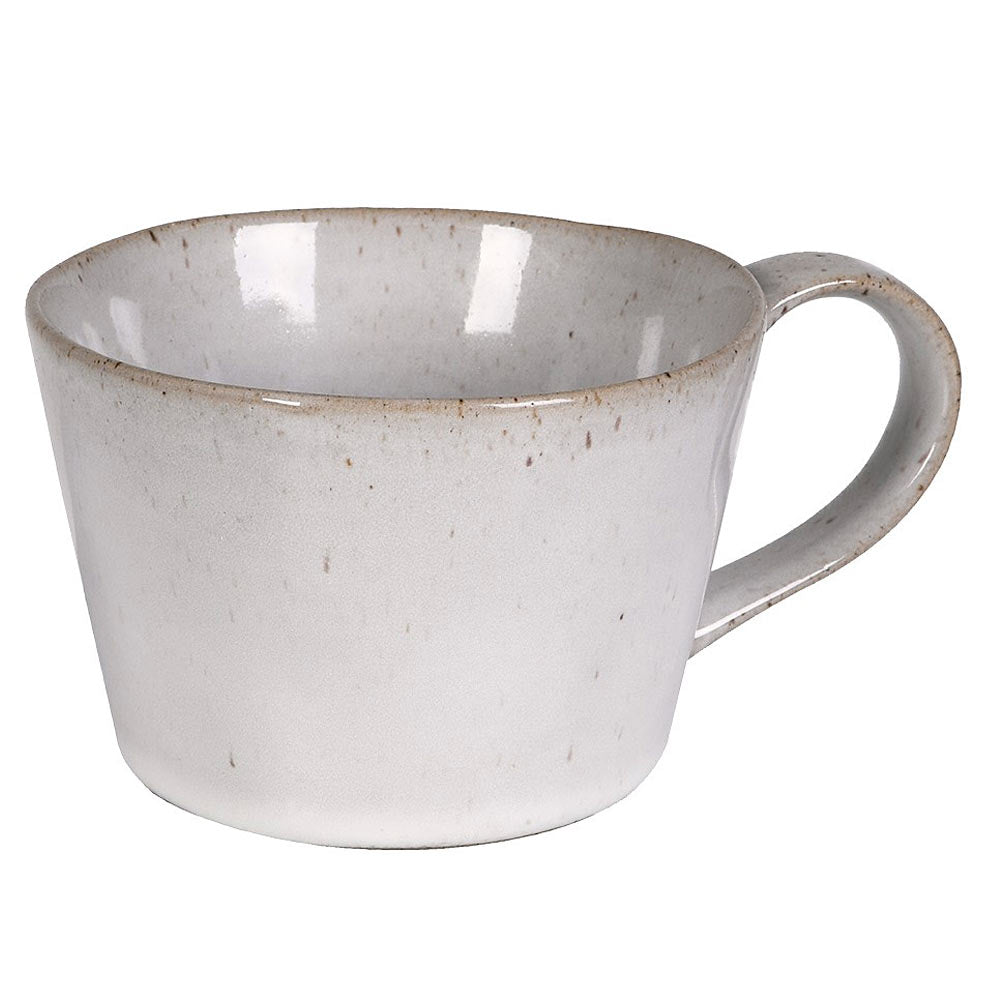 Paxos Cream Ceramic Mug and Saucer