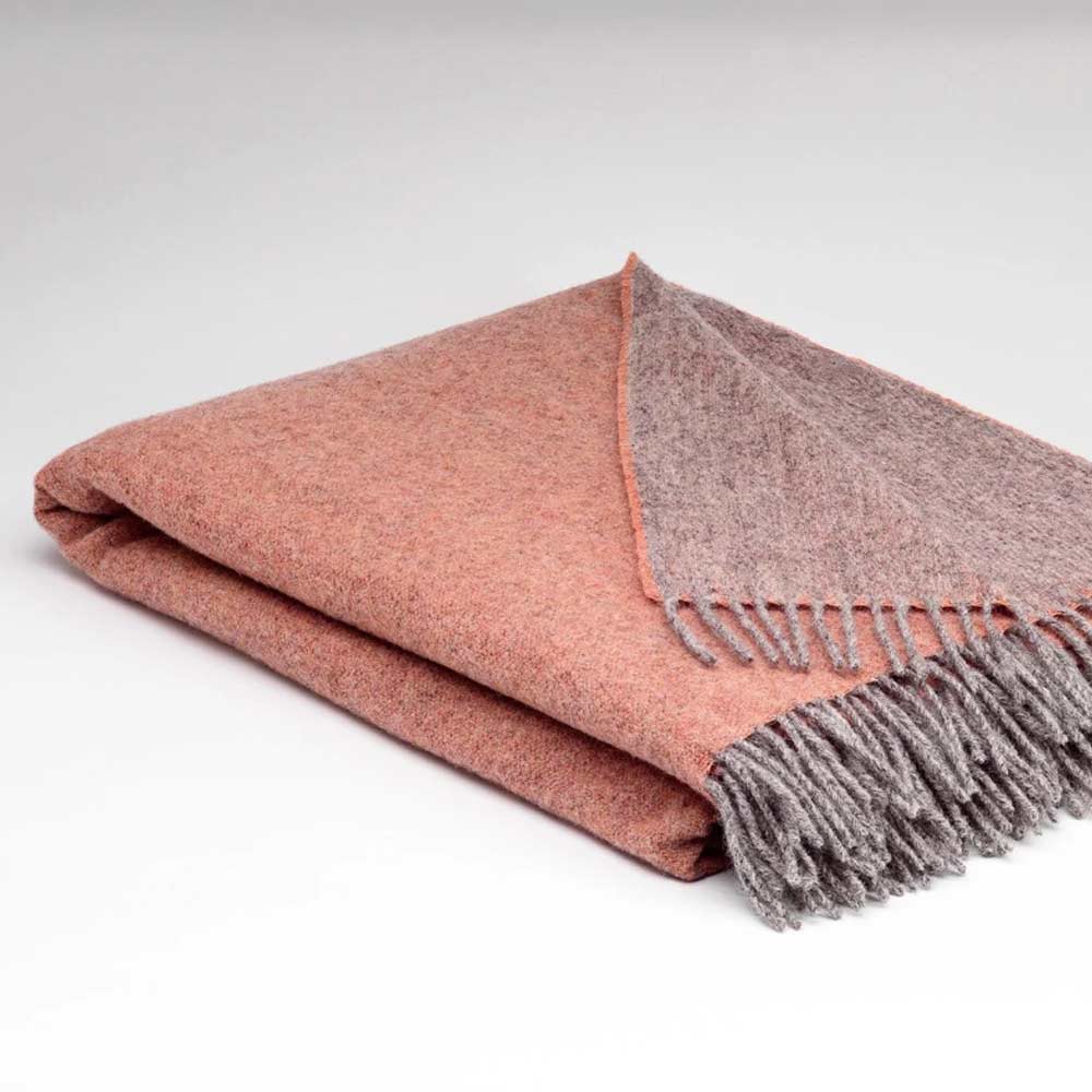 Peach Nectar Pure Wool Throw - McNutt of Donegal