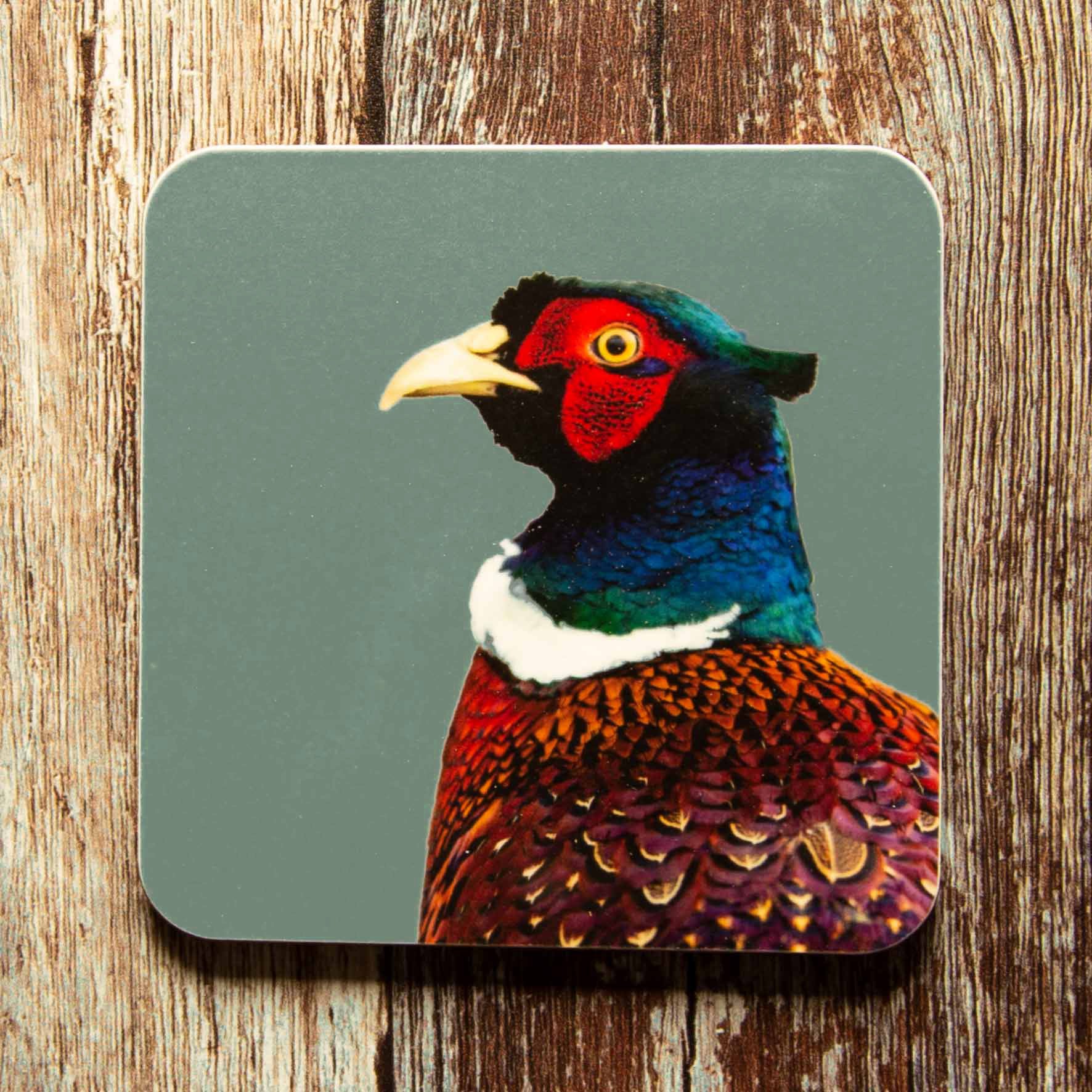 Pheasant Colour Coaster - Blue Grey