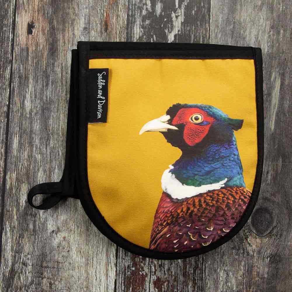 Pheasant Oven Gloves - Colour Ochre